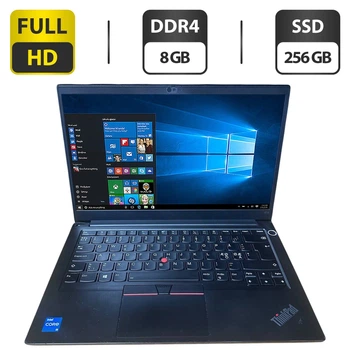 Ультрабук Б-клас Lenovo ThinkPad E14 Gen2 / 14" (1920x1080) IPS / Intel Core i5-1135G7 (4 (8) ядра по 4.2 GHz) / 8 GB DDR4 / 256 GB SSD / Intel Iris Xe Graphics / WebCam б/в