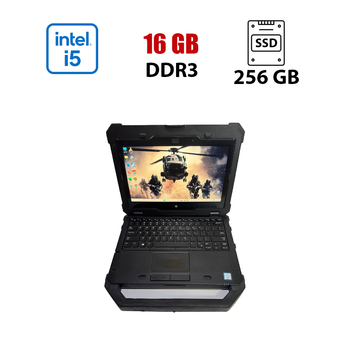 Защищенный нетбук-трансформер Dell Latitude 12 Rugged Extreme 7214 / 11.6" (1366x768) TN / Intel Core i5-6300U (2 (4) ядра по 2.4 - 3.0 GHz) / 16 GB DDR4 / 256 GB SSD / Intel HD Graphics 520 / WebCam / Win 11 Pro б/у