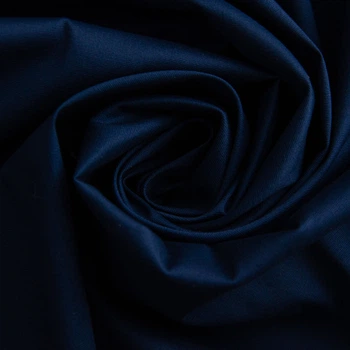 Тканина поплін cotton IDEIA 120 г/м2 140 см натуральна бавовняна тканина з еластаном для одягу та текстилю т/синя м.п.