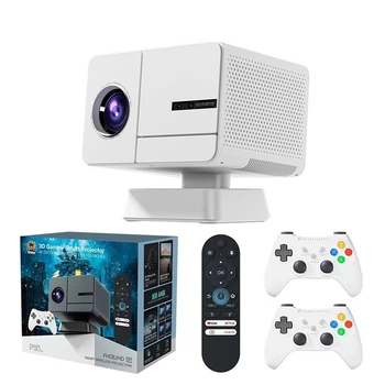 Игровой проектор с джойстиками домашний кинотеатр P50Max 4K 800ANSI BT/WiFi 2Gb/16Gb белый