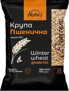 Крупа Holm's light food пшеничная Premium озимая №2 целая 800 г