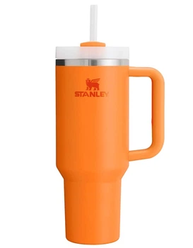 Термокружка Stanley Quencher H2.0 Flowstate Tumbler Оранжевая с ручкой и трубочкой 887мл
