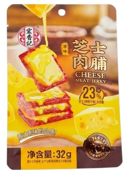 Мясные снеки джерки Hongxiangji Cheese Meat Jerky 32г