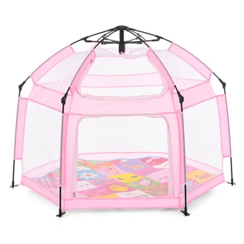 Дитячий манеж Bambi MR 1512 Powder Pink 146×127×110 см