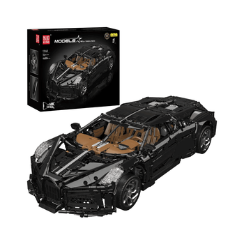 Конструктор Mould King Bugatti La Voiture Noire 1:8 на радіокеруванні 4688 деталей Technic 13163S чорний