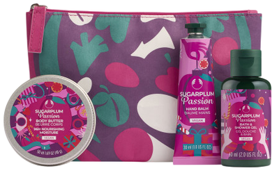 Zestaw upominkowy The Body Shop SugarPlum Passion Żel pod prysznic 60 ml + Masło do ciała 50 ml + Krem do rąk 30 ml (5028197473099)