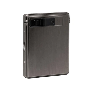 Портсигар Металлический С Зажигалкой На 20 Сигарет Dinghao Dark Silver