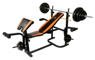 Лава для жиму + Штанга із прямим грифом 50 кг RN-Sport (RNS_TrX050)