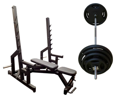 Лава Black Rock + Стійки Black Rock + Металева штанга RN-Sport Quatro 105 кг (RNS_Ch105BRS)