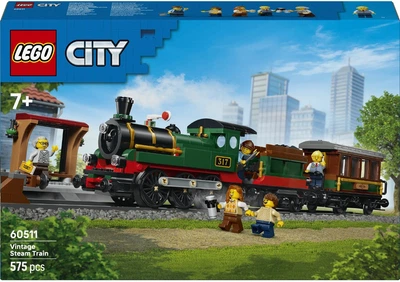 Конструктор LEGO City Старинный паровоз 575 деталей (60511)