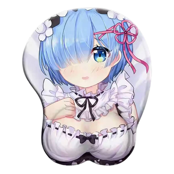 3D килимок для миші з подушкою під зап'ястя аніме Rem Re:Zero