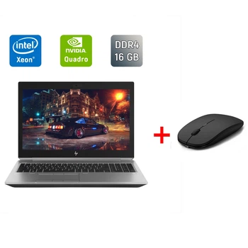 Мобільна робоча станція Б-клас HP zBook 15 G5 / 15.6" (1920x1080) IPS / Intel Xeon E-2176M (6 (12) ядер по 2.7 - 4.4 GHz) / 16 GB DDR4 / 128 GB SSD + 500 GB HDD / nVidia Quadro P2000, 4 GB GDDR5, 128-bit / WebCam / TouchID б/в + Подарунок Миша