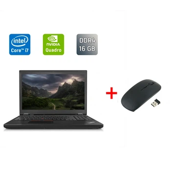 Мобільна робоча станція Lenovo ThinkPad P50 / 15.6" (1920x1080) IPS / Intel Core i7-6820HQ (4 (8) ядра по 2.7 - 3.6 GHz) / 16 GB DDR4 / 480 GB SSD / nVidia Quadro M1000M, 4 GB GDDR5, 128-bit / Fingerprint / Windows 10 б/в + Подарунок Бездротова миша