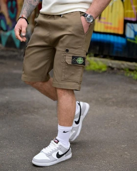 Карго шорти Stone Island PALM коричневі XXXL