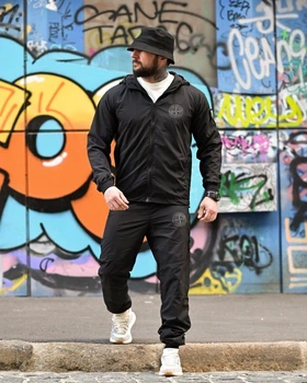 Спортивний костюм Stone Island HOOLIGANS black чоловічий чорний ВТ4706 XXL