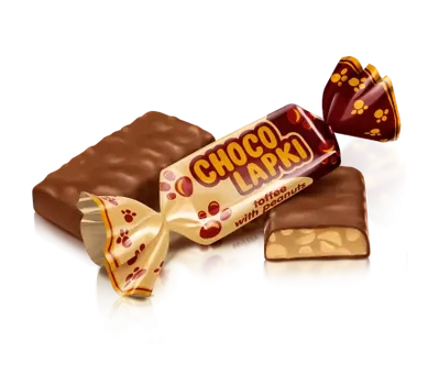 Цукерки глазуровані Roshen Шоколапки 500г