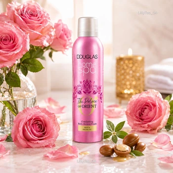 Парфумована гель-піна для душу Douglas Home Spa The Palace of orient Rose&Argan (аромат троянди та аргану) 200мл