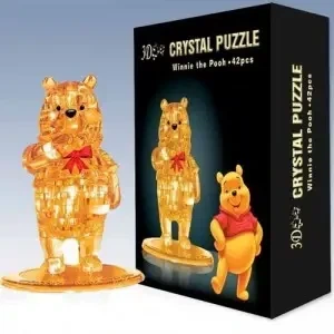 Объемный 3D Crystal Puzzle «Винни-Пух» (Winnie the Pooh), кристальный 3D пазл-головоломка 42 детали 9037
