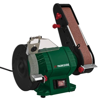 Электрический ленточно-дисковый шлифовальный станок Parkside PSBS 240 C2 на 240 Вт и 2980 мин с гриндером