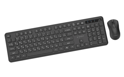 Комплект клавиатура и мышь Gembird KBS-WPS-01 Slim Pro Business, 2.4 ГГц, USB-наноприёмник(DL_9E225F5348D1)