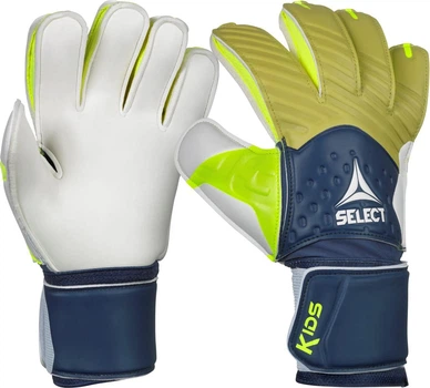 Перчатки вратарские Select Goalkeeper Gloves 03 Kids v26 синий, зеленый, серый Детские 4 (15,5 см)