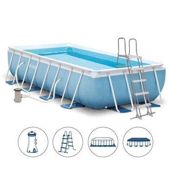 Бассейн каркасный INTEX 26792 Prism Frame Pool, полная комплектация, 488 x 244 x 107 см