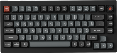 Клавиатура проводная Keychron V1 8K Keychron Super Red Switch Black RGB (V1W-D1-UA)