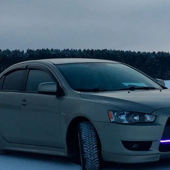 VL-Tuning Дефлектори вікон на Mitsubishi Lancer X 2007-хетчбек (накладні)