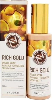 Тональный крем для лица Enough Rich Gold Double Wear Radiance Foundation SPF50+ PA+++ 23 Dark Beige 100 мл (8809605871952)