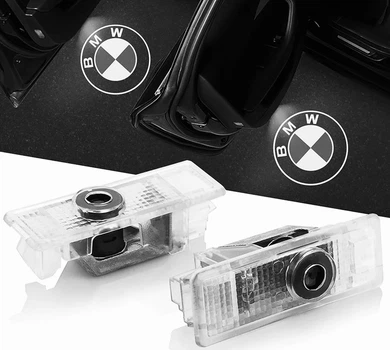 Світлодіодна підсвтіка проєкція логотипу BMW E90 F30 E60 F10 F01 E70 F15 • Чорно-біла