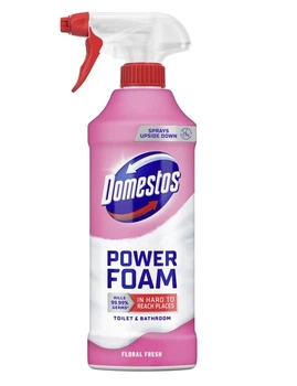 Спрей-пена Domestos Power Foam для чистки унитаза и ванной Цветочная свежесть 435 мл (8720182796424)
