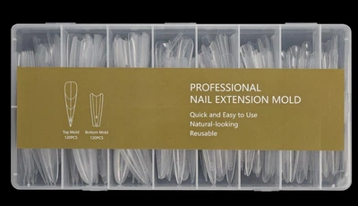 Двойные верхние формы для наращивания ногтей Francheska Sandwich Dual Nail Form 240 шт (Стилет)