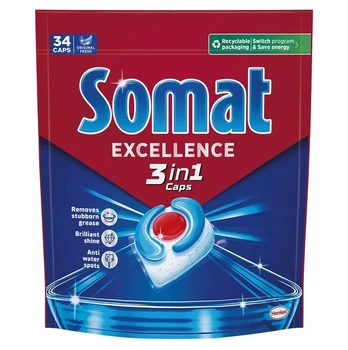 Капсулы для посудомоечной машины Somat Excellence 3-in-1 34 шт (9000101831986)