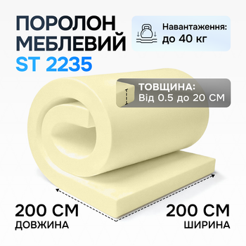 Поролон середній ST 2235 80 мм 2×2 м