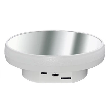 Поворотный стол для съемки 16см белый зеркальный USB/AAA Puluz TBD0606196501