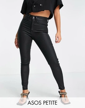 Джинси ASOS DESIGN Petite Ridley Skinny Чорний W25L30 104223894