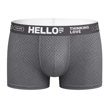 Мужские трусы боксеры Lesko PA3229 Gray XL