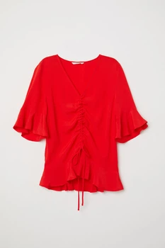 Блуза H&M червоний JPNZD214 34