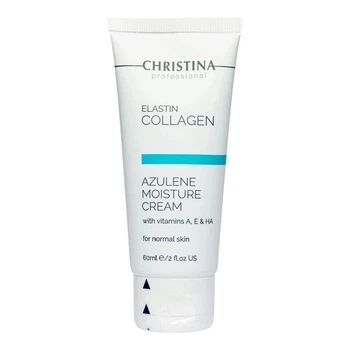 Азуленовый увлажняющий крем для нормальной кожи Christina Elastin Collagen Azulene Moisture Cream with Vit.A, E&HA 60 мл