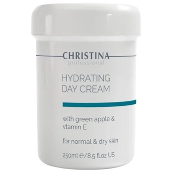 Увлажняющий крем с яблоком и витамином Е для нормальной и сухой кожи Christina Hydrating Day Cream Green Apple + Vit.E 250 мл