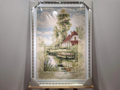 Картина гобеленовая Тихий уголок в багетной раме 50x70см. №G392