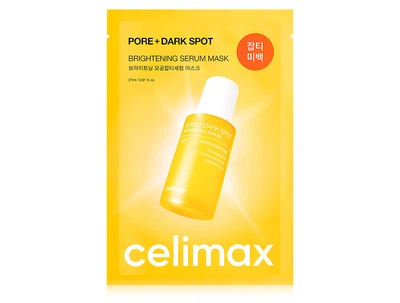 Освітлююча тканинна маска для вирівнювання тону обличчя Celimax Pore+Dark Spot Brightening Serum Mask (8809750465228)