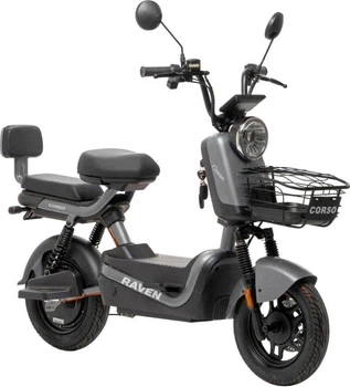Электроскутер Двухместный Corso Raven (800W; 60V/20Ah) Серый
