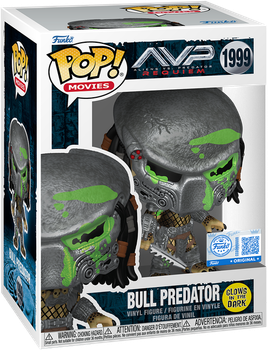 Фігурка Булл Хижак (Світиться у темряві) — Funko Pop! MOVIES: ALIEN VS. PREDATOR — BULL PREDATOR (GLOW IN THE DARK) #1999