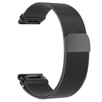 Ремінець для Garmin Forerunner 970/ Forerunner 965/ Forerunner 955/ Forerunner 945/ Forerunner 935/ Forerunner 745 Black Міланська Петля 22 мм QuickFit 010-70007-76