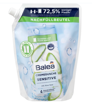 Кремовий гель для душу Balea Sensitive, запаска, 600 мл