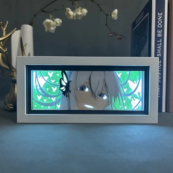 Многослойный Ночник лампа аниме светильник Ехидна Ре зеро Re:Zero RGB