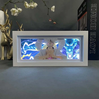 Многослойный Ночник лампа аниме One piece светильник Luffy Луффи Ван Пис RGB
