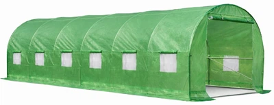 Теплица садовая парник Bonro UP-18м2 зеленая с оцинкованным каркасом и окнами 600x300x200 см (76-163-42400405)