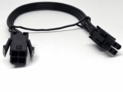 Кабель подовжувач 18 AWG 20 см CPU 4 pin -> 4 pin CPU ATX PSU 12V плоский з живлення материнської плати Чорний